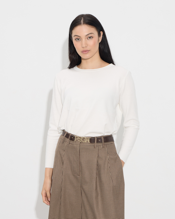 Μπλούζα πλεκτή με μακριά μανίκια