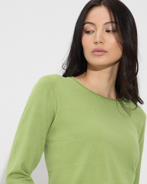 Μπλούζα πλεκτή με μακριά μανίκια