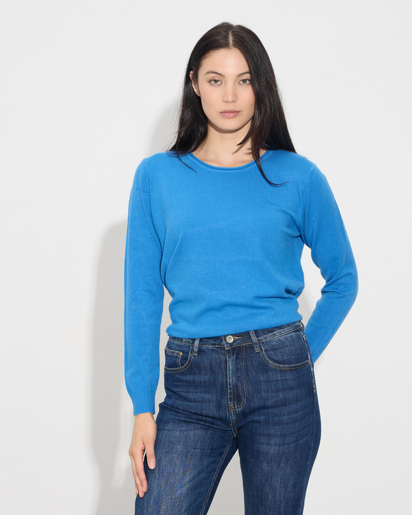 Μπλούζα πλεκτή με μακριά μανίκια